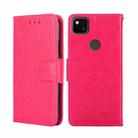 For Google Pixel 5 Crystal Texture Leather Phone Case(Rose Red) - 1