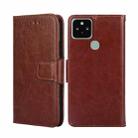 For Google Pixel 5 Crystal Texture Leather Phone Case(Brown) - 1