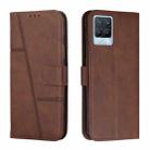 For OPPO Realme 8 / 8 Pro Stitching Calf Texture Buckle Leather Phone Case(Brown) - 1