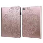 For Samsung Galaxy Tab A8 10.5 2021 Peacock Embossed Pattern Leather Tablet Case(Gold) - 1