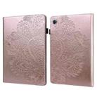 For Huawei MatePad T8 8.0 2020 Peacock Embossed Pattern TPU + PU Leather Tablet Case(Rose Gold) - 1