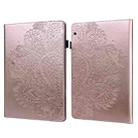 For Huawei MediaPad T3 10 Peacock Embossed Pattern TPU + PU Leather Tablet Case(Rose Gold) - 1