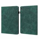 For Lenovo Tab M10 TB-X505L / TB-X505F / TB-X605L / TB-X605F & P10 TB-X705F / TB-X705L Peacock Embossed Pattern TPU + PU Leather Tablet Case(Green) - 1
