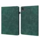 For Lenovo Tab P11 2020 11 inch TB-J606F / TB-J606X Peacock Embossed Pattern TPU + PU Leather Tablet Case(Green) - 1