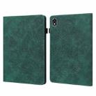 For Lenovo Legion Y700 Peacock Embossed Pattern TPU + PU Leather Tablet Case(Green) - 1