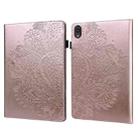 For Lenovo Tab M8 HD / Tab M8 FHD / Tab M8 3rd Gen 8.0 inch & Motorola Moto Tab G20 Peacock Embossed Pattern TPU + PU Leather Tablet Case(Rose Gold) - 1