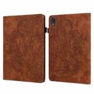 For Lenovo Tab M8 HD / Tab M8 FHD / Tab M8 3rd Gen 8.0 inch & Motorola Moto Tab G20 Peacock Embossed Pattern TPU + PU Leather Tablet Case(Brown) - 1