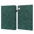 For iPad mini 6 Peacock Embossed Pattern TPU + PU Leather Tablet Case(Green) - 1