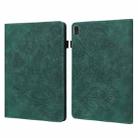 For Lenovo Tab E10 TB-X104F Peacock Embossed Pattern TPU + PU Leather Tablet Case(Green) - 1