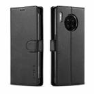 For Honor 50 Lite LC.IMEEKE Calf Texture Flip Leather Phone Case(Black) - 1