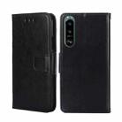 For Sony Xperia 5 III Crystal Texture Leather Phone Case(Black) - 1