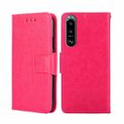 For Sony Xperia 5 III Crystal Texture Leather Phone Case(Rose Red) - 1