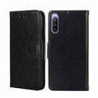 For Sony Xperia 10 III Crystal Texture Leather Phone Case(Black) - 1