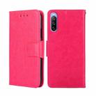 For Sony Xperia 10 III Crystal Texture Leather Phone Case(Rose Red) - 1