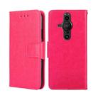 For Sony Xperia Pro-I Crystal Texture Leather Phone Case(Rose Red) - 1