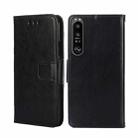 For Sony Xperia 1 III Crystal Texture Leather Phone Case(Black) - 1