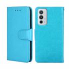 For OnePlus 9RT 5G Crystal Texture Leather Phone Case(Light Blue) - 1