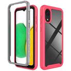 For Samsung Galaxy A03 Core Starry Sky Solid Color Series Shockproof PC + TPU Phone Case(Frosted Pink) - 1