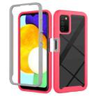 For Samsung Galaxy A03s 166mm Starry Sky Solid Color Series Shockproof PC + TPU Phone Case(Frosted Pink) - 1