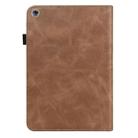 For Huawei MediaPad M5 Lite 10.1 Solid Color Embossed Striped Leather Case(Brown) - 3
