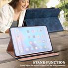 For Huawei MediaPad M5 Lite 10.1 Solid Color Embossed Striped Leather Case(Blue) - 5