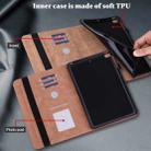 For Huawei MediaPad M5 Lite 10.1 Solid Color Embossed Striped Leather Case(Red) - 4