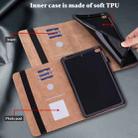 For Huawei MediaPad M5 Lite 10.1 Solid Color Embossed Striped Leather Case(Black) - 4