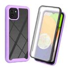For Samsung Galaxy A03 164mm Starry Sky Solid Color Series PC + TPU Phone Case with PET Film(Light Purple) - 1