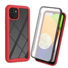 For Samsung Galaxy A03 166mm Starry Sky Solid Color Series PC + TPU Phone Case with PET Film(Red) - 1