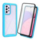 For Samsung Galaxy A33 5G Starry Sky Solid Color Series PC + TPU Phone Case with PET Film(Sky Blue) - 1