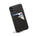 For iPhone XR Denior V1 Luxury Car Cowhide Leather Protective Case with Double Card Slots(Black) - 3