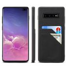 For Galaxy S10 Denior V1 Luxury Car Cowhide Leather Protective Case with Double Card Slots(Black) - 1
