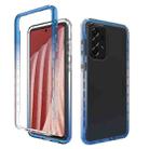 For Samsung Galaxy A73 5G Transparency Two-color Gradient PC + TPU Phone Case(Blue) - 1