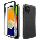 For Samsung Galaxy A03 164mm Transparency Two-color Gradient PC + TPU Phone Case(Black) - 1