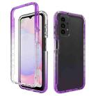 For Samsung Galaxy A13 4G Transparency Two-color Gradient PC + TPU Phone Case(Purple) - 1