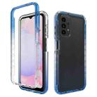 For Samsung Galaxy A13 4G Transparency Two-color Gradient PC + TPU Phone Case(Blue) - 1