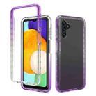 For Samsung Galaxy A13 5G Transparency Two-color Gradient PC + TPU Phone Case(Purple) - 1