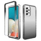 For Samsung Galaxy A53 5G Transparency Two-color Gradient PC + TPU Phone Case(Black) - 1