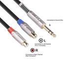 TC030YTR048-03 6.35mm Male to Dual RCA Female Bifurcated Audio Cable, Length: 30cm - 4
