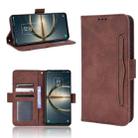 For TCL 30V 5G Skin Feel Calf Pattern Leather Phone Case(Brown) - 1