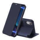 For iPhone XR DUX DUCIS Skin X Series PU + TPU Horizontal Flip Leather Case with Holder & Card Slot(Blue) - 1