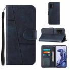 For Xiaomi 11T / 11T Pro Stitching Calf Texture Buckle Leather Phone Case(Blue) - 1