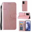 For Xiaomi 11T / 11T Pro Stitching Calf Texture Buckle Leather Phone Case(Pink) - 1