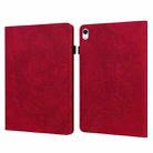 Peacock Embossed Pattern TPU + PU Leather Smart Tablet Case with Sleep / Wake-up For iPad Air 2022 / Air 2020 10.9(Red) - 1