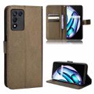 For OPPO Realme Q3T / Q3S Diamond Texture Leather Phone Case(Brown) - 1