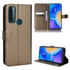 For TCL 20 SE Diamond Texture Leather Phone Case(Brown) - 1