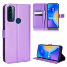 For TCL 20 SE Diamond Texture Leather Phone Case(Purple) - 1