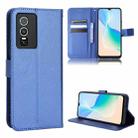 For vivo Y76 5G Diamond Texture Leather Phone Case(Blue) - 1