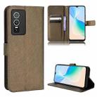 For vivo Y76 5G Diamond Texture Leather Phone Case(Brown) - 1