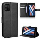 For Wiko Y52 Diamond Texture Leather Phone Case(Black) - 1